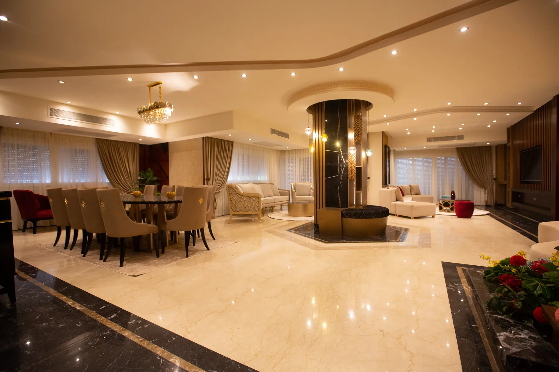 Regency Compound complete reception and dining space