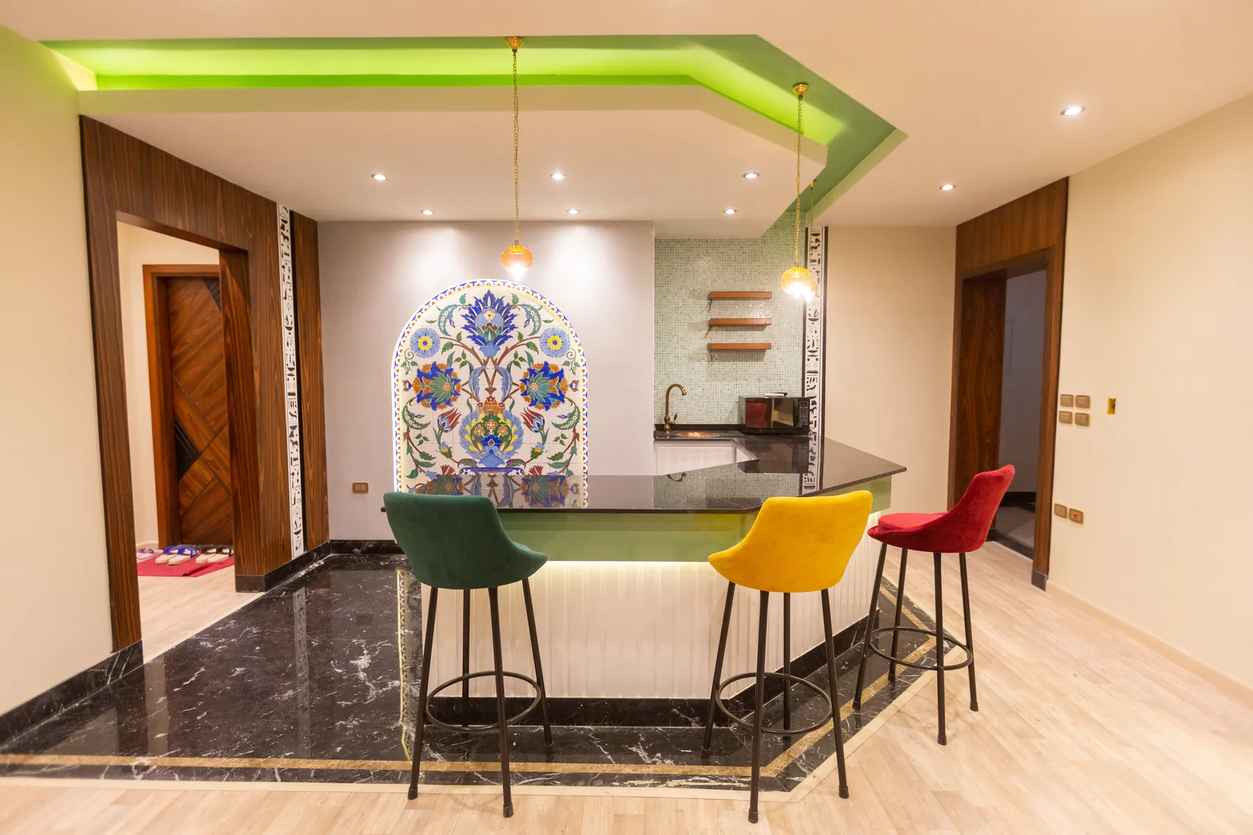 Delivered Regency Compound mosaic bar from the same viewpoint